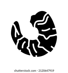 Hochseefisch-Glyphe-Symbol, Vektorgrafik. Schild mit Meeresfrüchten. isoliertes Kontursymbol
