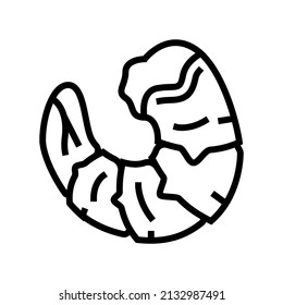 prawn seafood line icon vector. prawn seafood sign. isolated contour symbol black illustration