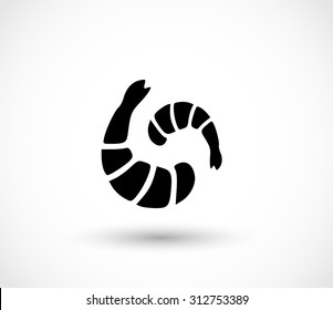 Prawn, Shrimp Icon Vector