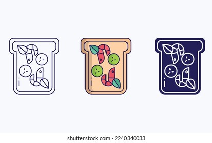 Prawn toast illustration vector icon