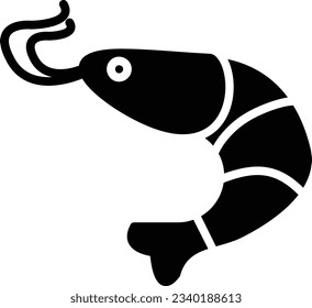 Prawn Vector Icon Glyph Style