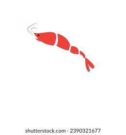 prawn vector image or illustration or animal vector design