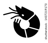 prawns glyph flat vector icon