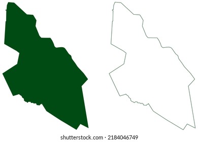 Praxedis G. Guerrero municipality (Free and Sovereign State of Chihuahua, Mexico, United Mexican States) map vector illustration, scribble sketch Práxedis G. Guerrero map