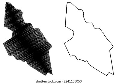 Praxedis G. Guerrero municipality (Free and Sovereign State of Chihuahua, Mexico, United Mexican States) map vector illustration, scribble sketch Práxedis G. Guerrero map