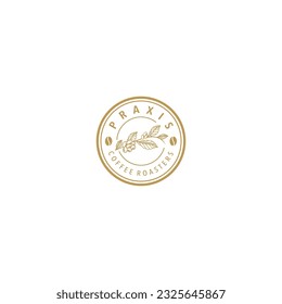 praxis logo icon leaf biographic illustration