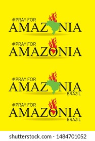 PRAY for Amazonia, Brazil logo design concept, Vector EPS