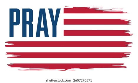 Pray with American Flag – Patriotic Faith-Inspired Design