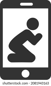 Pray app icon with flat style. Isolated vector pray app icon image on a white background.