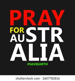 pray for australia banner square for donate. vector illustration