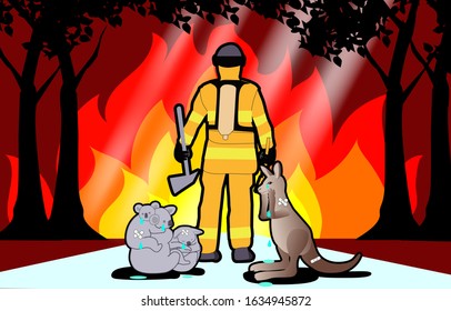 pray for australia, Forest Fire Fighters