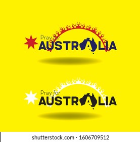 Pray for Australia logo design concept, vector eps