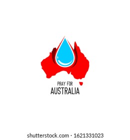 pray for australia logo illustration