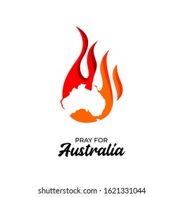 pray for australia logo illustration
