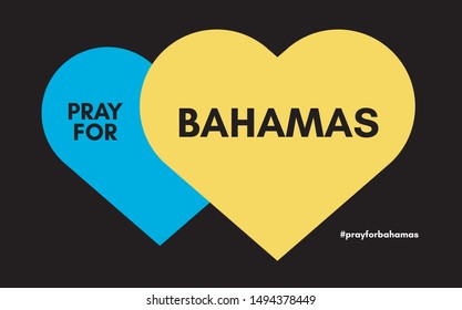 Pray for Bahamas hurricane Dorian vector message