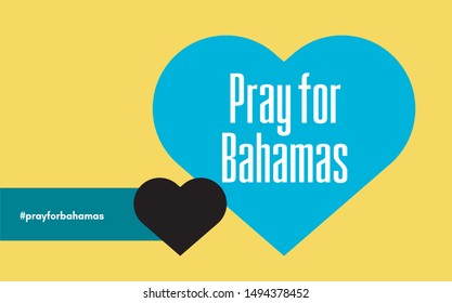 Pray For Bahamas Hurricane Dorian Vector Message