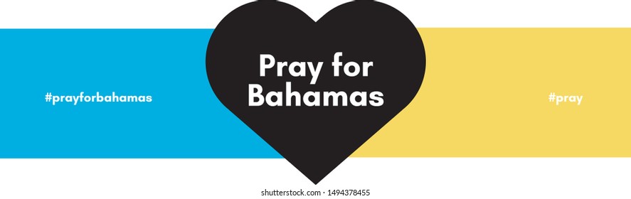 Pray For Bahamas Hurricane Dorian Vector Message