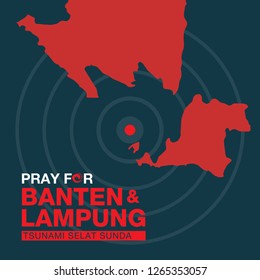 Pray for Banten and Lampung, the symbol of humanity and solidarity for indonesia tsunami victims in Banten and Lampung.