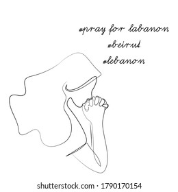 pray for Beirut Lebanon
Continuous line praying for the country Beirut Lebanon
Carefree simple line hand drawn vector illustration