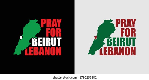 PRAY FOR BEIRUT LEBANON VECTOR ART