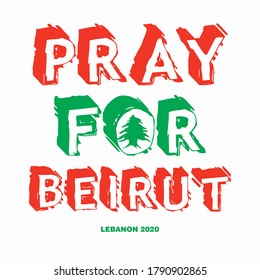 Pray for Beirut Vector illustration with Beirut map on black background concept of Praying, mourning, humanity for Beirut Lebanon massive explosion

