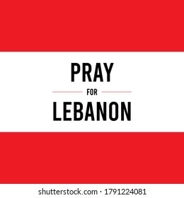 Pray for Beirut vector template. Design for banner or print.