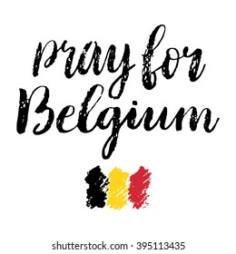 Pray for Belgium and flag