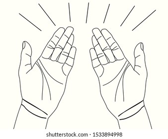 
Pray for blessings by hand.Open both hands.Religion praying hands.