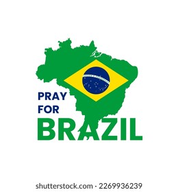 Pray for Brazil Vector Eps10