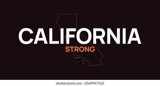 Pray for California vector, Los Angeles wildfire in California state, USA illustration for banner, t-shirt, poster, sticker, badges, social media design