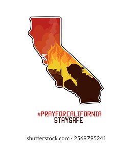 Pray for California Wildfire Awareness Design