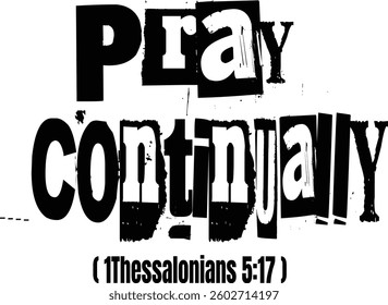 Pray Continually Elegant Bible Verse Typography Template