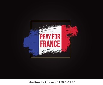 Pray For France vector illustration. praying for France effected by Flood, earthquake, wild fire and others natural disaster. 