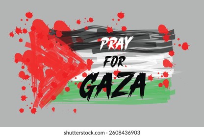 Pray for Gaza template poster.