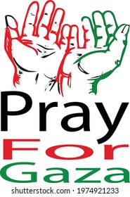 pray for gaza typography t-shirt design