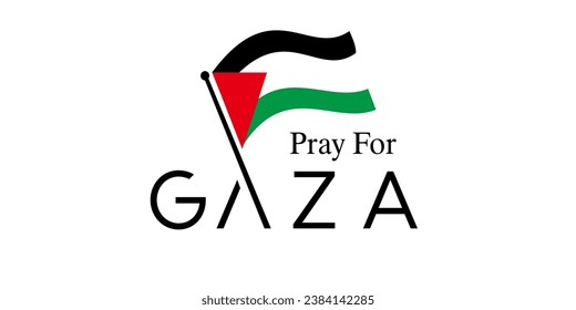 Pray for Gaza wordmark logo vector design 