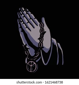 Pray Hand Sign Peace Symbol
