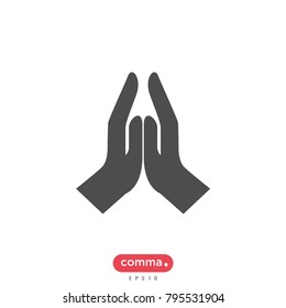 PRAYING HANDS.ai Royalty Free Stock SVG Vector and Clip Art