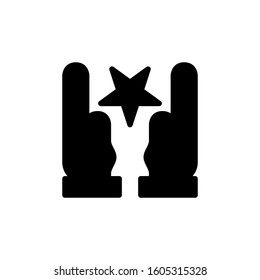 pray icon black and white
