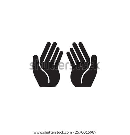 Pray icon black and white vector outline sign