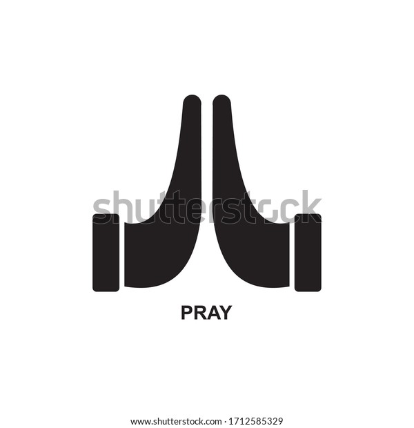 Pray Icon Christ Icon Vector Stock Vector (Royalty Free) 1712585329 ...