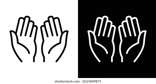 Pray icon concept stroke on white background