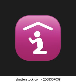 Pray icon emoji vector Illustration