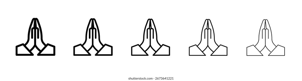 Logotipo de conjunto de ilustración plana de icono de oración