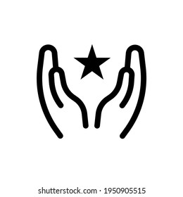 Pray icon isolated on white background. Pray icon in trendy design style. Pray vector icon modern and simple flat symbol for web site, mobile app, UI. Pray icon vector illustration