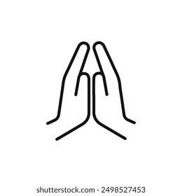 Pray icon isolated on white background