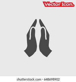 pray icon isolated sign symbol and flat style for app, web and digital design. Vector illustration.