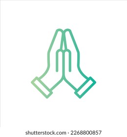 pray icon with isolated vektor and transparent background.