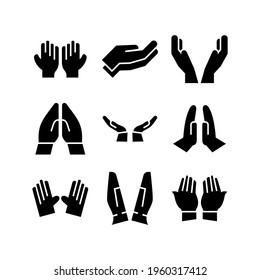 pray icon or logo isolated sign symbol vector illustration - Collection of high quality black style vector icons
