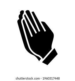 pray icon or logo isolated sign symbol vector illustration - high quality black style vector icons
